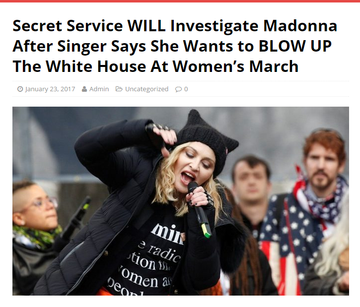 Madonna at the 2017 Women's March on Washington.